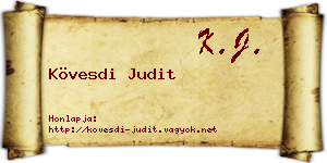 Kövesdi Judit névjegykártya